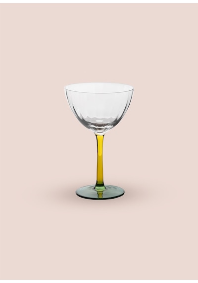 The Mia Ayaklı Cam Dondurma Kasesi Sarı Yeşil 240 Ml