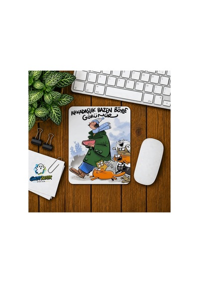 Kedi Sevgisi Baskılı Oyuncu Mousepad 0127