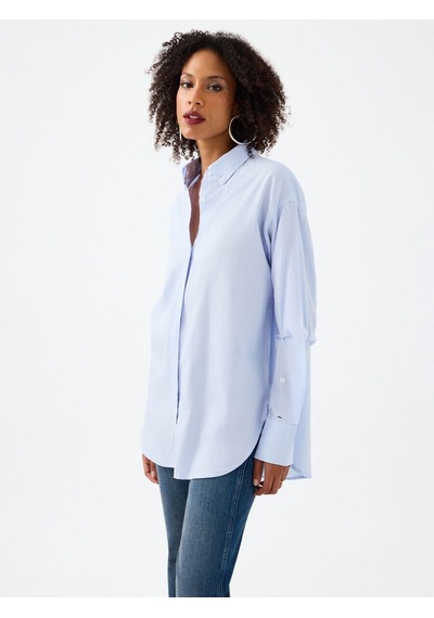 Loft Loose Fit Kadın Gömlek U.kol Lf2040473 Q1.v1 Mavi