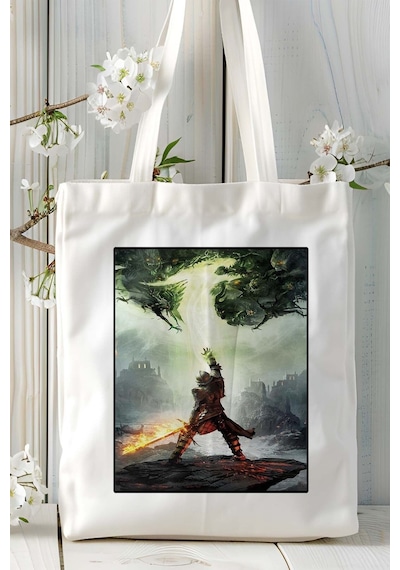 Art Hediye The Art Of Dragon Age Inquisition Oyun Baskılı Omuz Çanta Kişiye Özel Model 3 Çok Renkli
