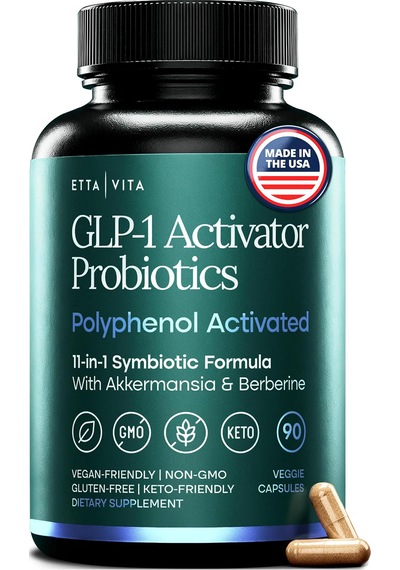 Etta Vita Glp-1 Activator Probiotics 90 Veg Kapsül Usa Menşeii Dmmedicineden Orijinal
