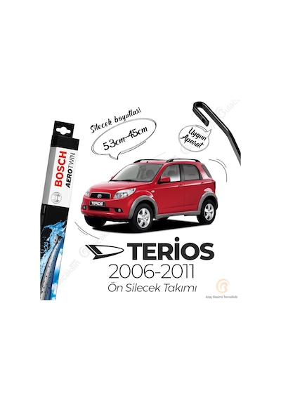 Daihatsu Terios Muz Silecek Takımı 2006-2011 Bosch Aerotwin N11.4997