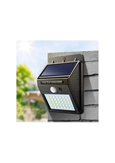 20 Led'li Solar Güneş Enerjili Bahçe Lambası, Şarj Olabilir 10 Parça Siyah