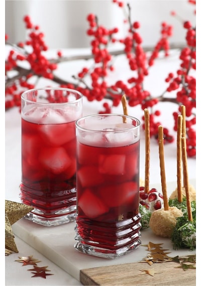 Lav Elegan Cam Meşrubat Bardağı 6'lı 335 ml (Su/Limonata/Kokteyl/Soğuk Kahve Bardağı)