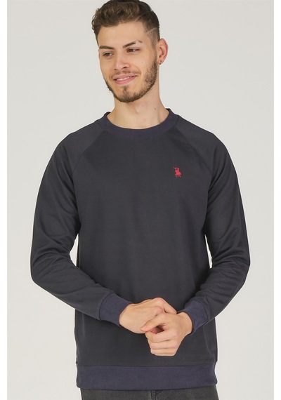 V4003 Dewberry Reglan Kol Erkek Sweatshırt-lacivert Lacivert