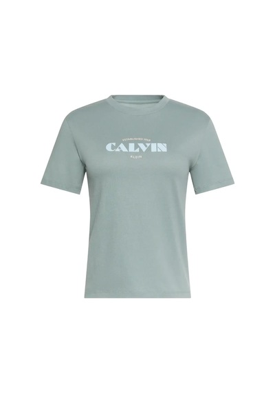 Calvin Klein Ss Classıc Resort Ca, 4c1 Yeşil Kadın T-shirt