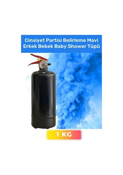 Premium Ambalajı Yazısız 1 Kg Cinsiyet Partisi Belirleme Mavi Erkek Bebek Baby Shower Tüpü - 852083412