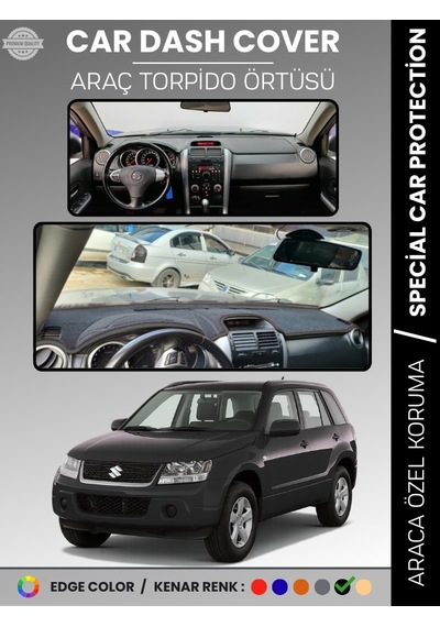 Suzukı Grand Vitara 2006-2012 Torpido Örtüsü Panel Torpido Koruma Tam Uyum Uv Koruma Hızlı Montaj - 716 Stiloto