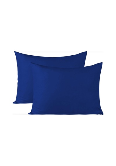 Teksnil Home Düz Pamuklu 2 Li Lacivert Yastık Kılıfı 50 X 70 Cm K Çok Renkli
