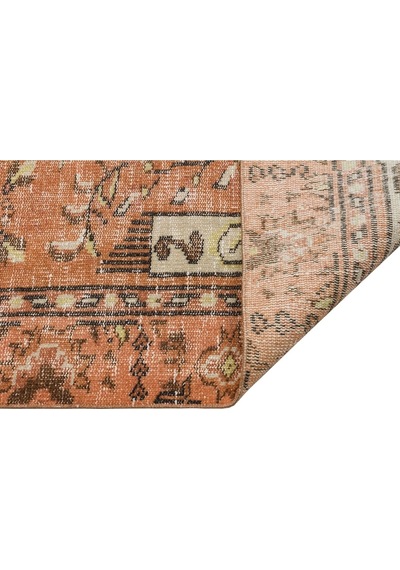 Etnik Desenli Doğal Yün Kahverengi Halı 156 268 Cm 9891