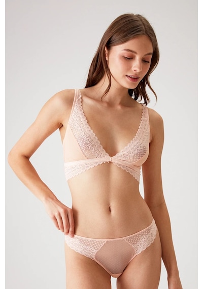 Pierre Cardin 4833 Kadın Bralet Sütyen Tanga Külot Takım-somon Pembe