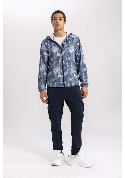 Defacto DeFactoFit Mevsimlik Mont Su İtici Slim Fit Dar Kesim Kapüşonlu File Astarlı Esnek Dokulu B2189AX24SPBK81 Siyah