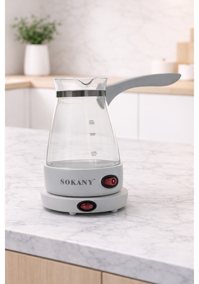 Sokany YLW-607 600 W Cam Elektrikli Türk Kahvesi Makinesi