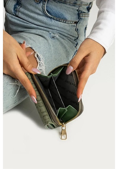Just Polo Kadın Su Geçirmez Şık El & Omuz Çantası Ve Cüzdanı Kombin Shopper Yeşil