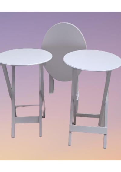 1448bng90136çanta Zigon Oval Sehpa Dörtlü Model Ahşap Mdf Parlak Beyaz Renk Kutu Sevk El Yapım