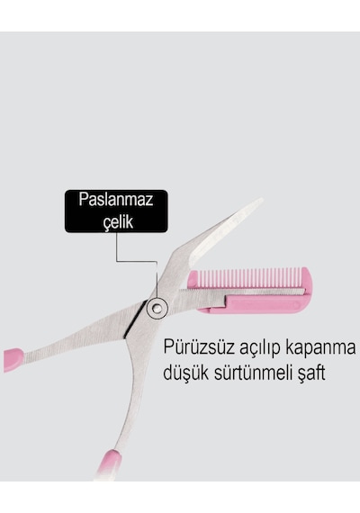 Taraklı Kaş Makası, Evde Ve Salon Kullanımına Uygun Profesyonel