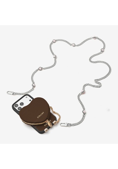 Kombinlenebilir Tasarım Çok Amaçlı Crossbody Telefon Zincir Omuz Askısı - By Bera Lina Silver
