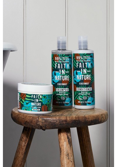 Faith in Nature %99 Doğal nemlendirici Hindistan Cevizi Normal & Kuruya Dönük Saçlar İçin Saç Bakım Kremi 400 ML