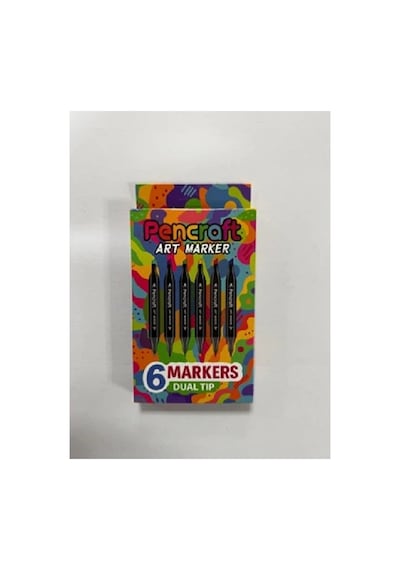 6 Li Kutulu Marker Profosyonel Boya Kalemi 8315