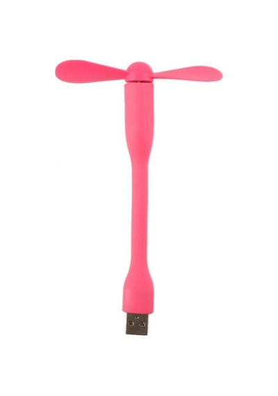 Esnek Taşınabilir Mini Usb Vantilatör Fan Serinletici Laptop Powerbank Uyumlu Sessiz Güçlü Pervane Pembe