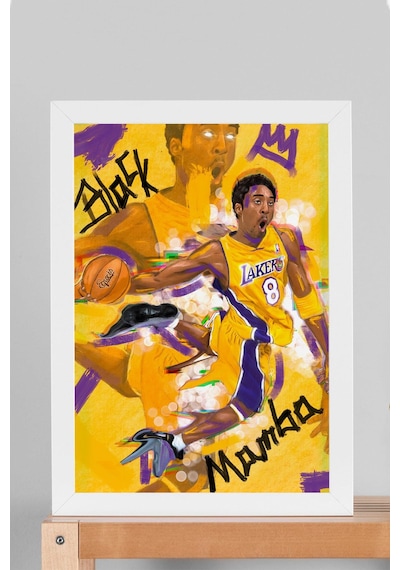 Kobe Bryant Çerçeveli Tablo - Black Mamba Nba Posteri Tablo