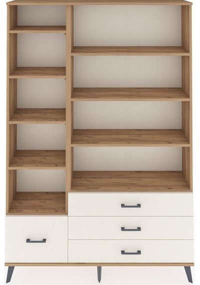 Arges Dolap 9 Raflı 4 Çekmeceli 132x30x195 Çam-çam/aytaşı Çam