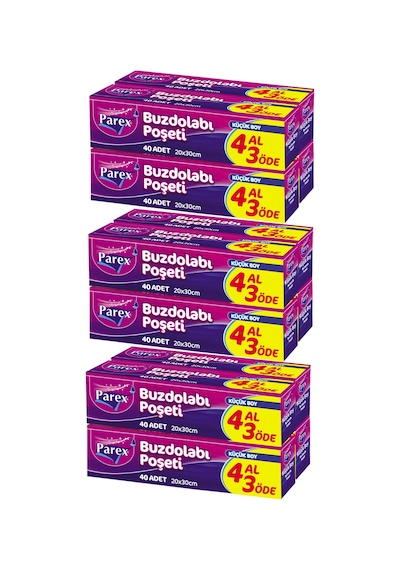 Buzdolabı Poşeti Küçük Boy 4 Al 3 Öde 4 40 20 X 30 Cm Üçlü Set