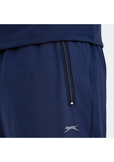 Slazenger RARELY Erkek Fermuarlı Dik Yaka Cepli Lacivert Eşofman Takımı