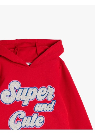 Koton Havlu İşlemeli Kapüşonlu Bol Kesim Kalın Sweatshirt Kumaşından Orta Boy Elbise Kırmızı 0ykg87030ak Koton Havlu İşlemeli Kapüşonlu Bol Kesim Kalın Sweatshirt Kumaşından Orta Boy Elbise Kırmızı 0ykg87030ak