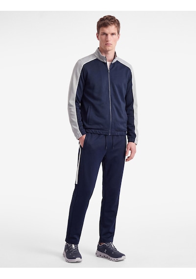 Koton Uzun Kollu Renk Kontrastlı Cepli Dik Yaka Fermuarlı Spor Sweatshirt Lacivert 7wam70029nk