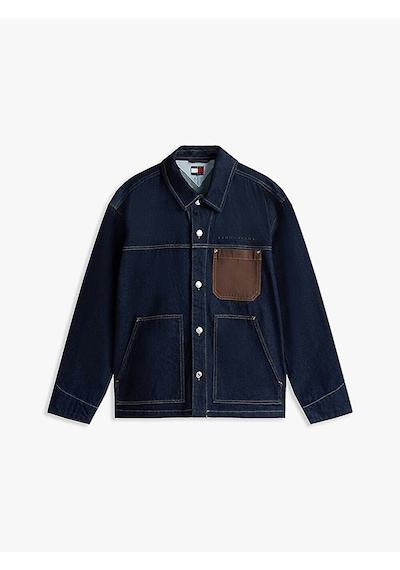 Tommy Hilfiger Chore Jacket Ext Eı6050 Erkek Mavi Denim Ceket - Dm0dm22419