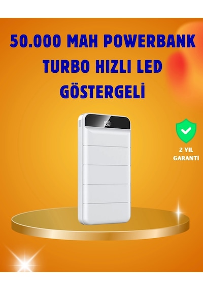 50000mah Led Göstergeli Taşınabilir Şarj Cihazı Çok Renkli