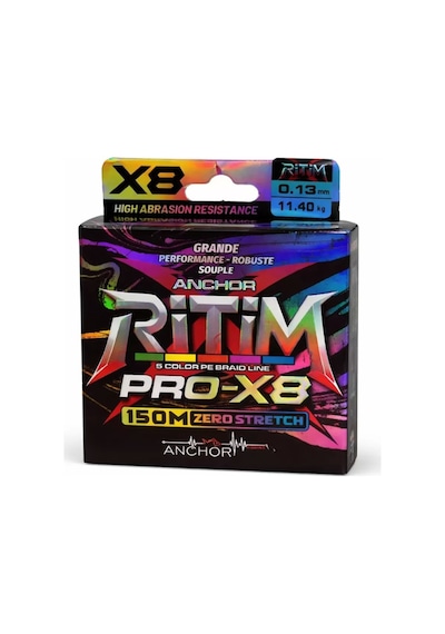 İp Örgü Misina - 8 Kat - Anchor Ritim X8 - 150mt - Ebruli - 0.13mm