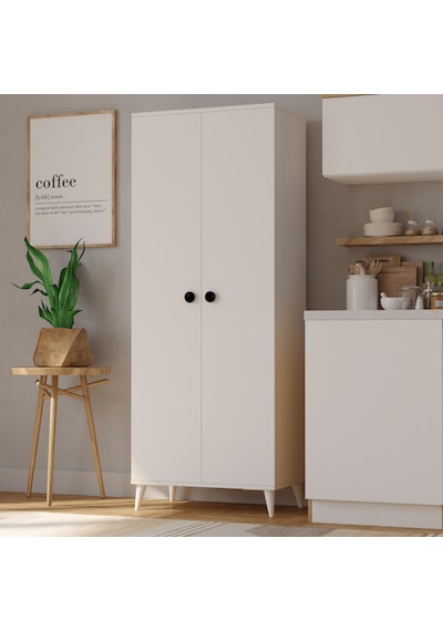 Suntalam 2 Kapaklı 5 Raflı Mega Çok Amaçlı Mutfak Dolabı Banyo Do