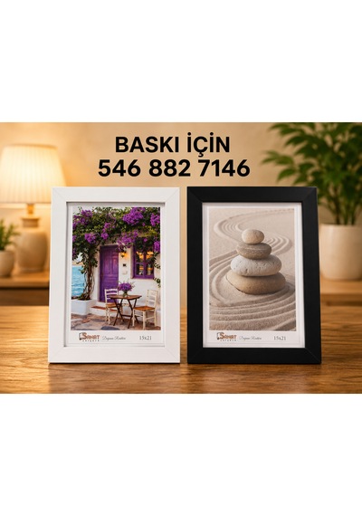Siyah Kişiye Özel 15x21 Cm Fotoğraflı Dekoratif Çerçeve