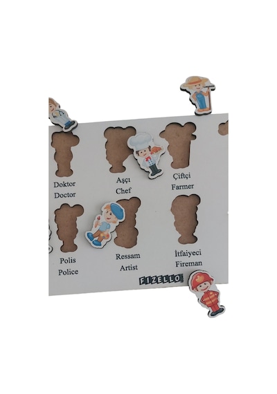 Meslekler Bul Tak Eğitici Öğretici Puzzle & Yapboz Bebek Çocuk Oyuncak