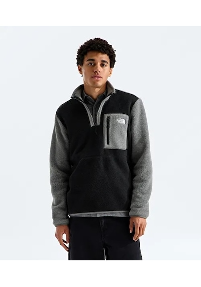 The North Face Yumiori 1/4 Boy Fermuarlı Erkek Polar Sweatshirt Nf0a883swoo1 Siyah