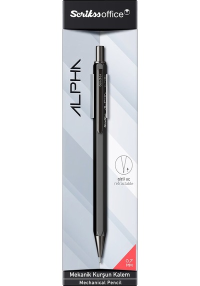Scrikss Versatil Kalem Alpha 07 Mm Siyah Siyah