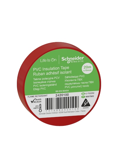 Schneider Thorsman İzolasyon Bandı 19MMx20MT Kırmızı - 2420100