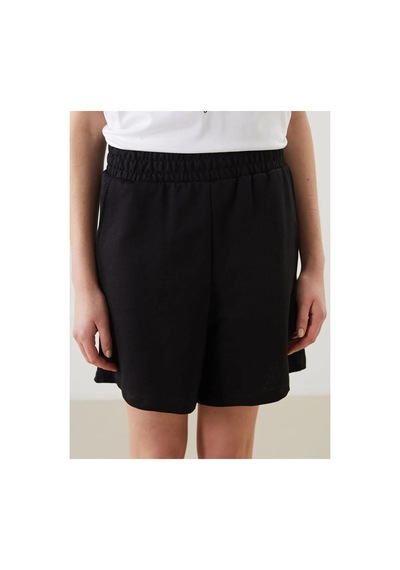 LC Waikiki Xsıde Siyah Beli Lastikli Kadın Şort New Black