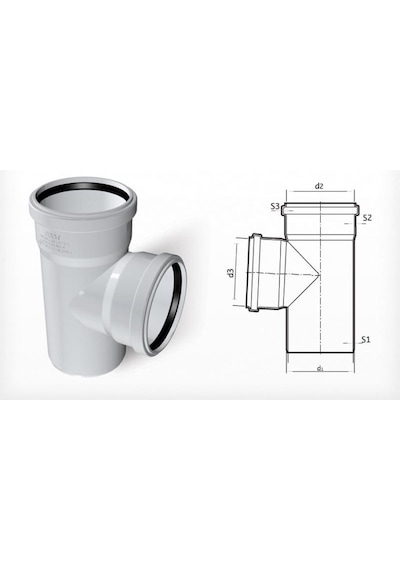 Fırat Pvc Dublex Te Çatal 1 Adet 75*75Mm