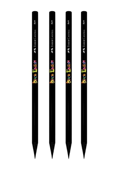 Faber Castell Black Edition Sınav Kalemi Kurşun Kalem - 4 Adet Siyah