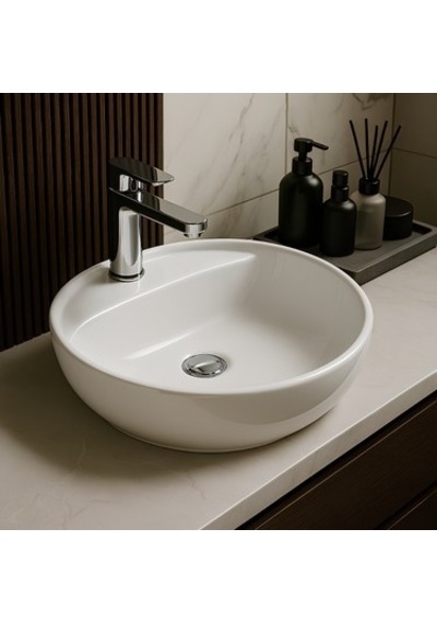 Delikli 40 Cm Çanak Lavabo, Kullanışlı Ve Modern 508 Yeşil