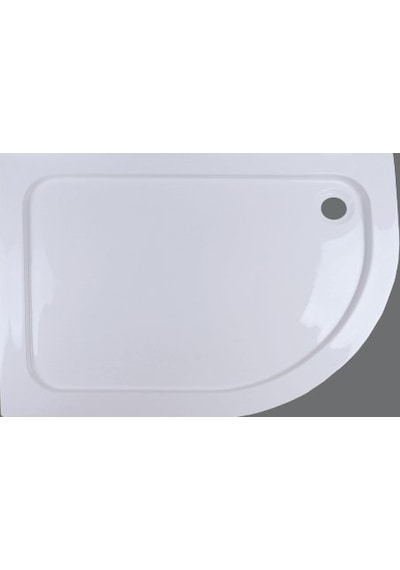 Shower 80X130 Oval Asimetrik Duş Teknesi