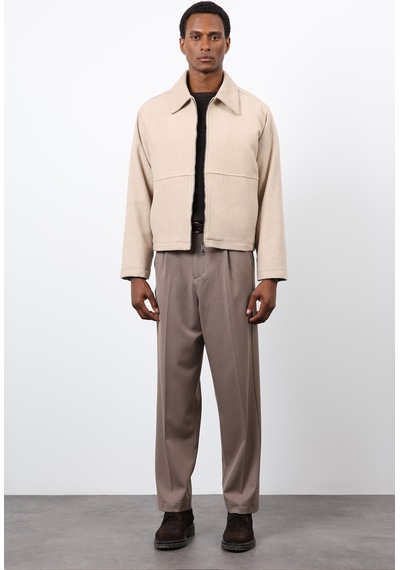 Antioch Regular Fit Dokulu Erkek Mont Bej