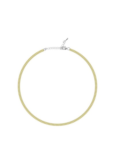 Merano Design 4mm Sarı Baget Choker Beyaz