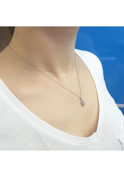 Lova 0.16 Karat Baget Pırlanta Kolye - 2040165