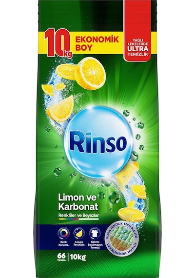 Toz Çamaşır Deterjanı Renkliler Ve Beyazlar Için Limon Ve Karbonat 10 Kg X1