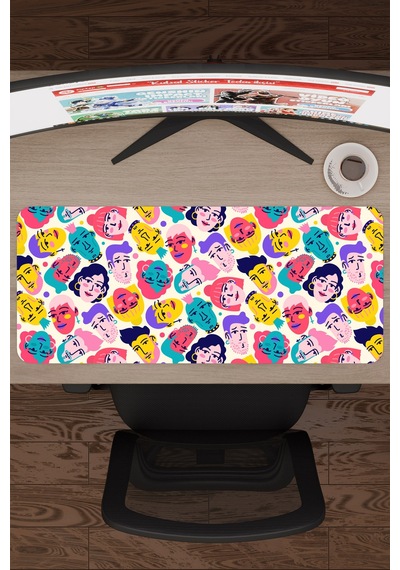 İllüstrasyon Kaymaz Dikişli Kauçuk Oyuncu Mousepad V5 - 70x30 Xl Gaming Mouse Pad Fare Altlığı