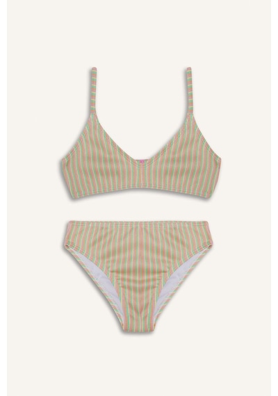 Defacto Kız Çocuk Çizgili Bikini Takımı E3535a825hspn179 Pembe